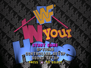 WWF In Your House title screen for Playstation
